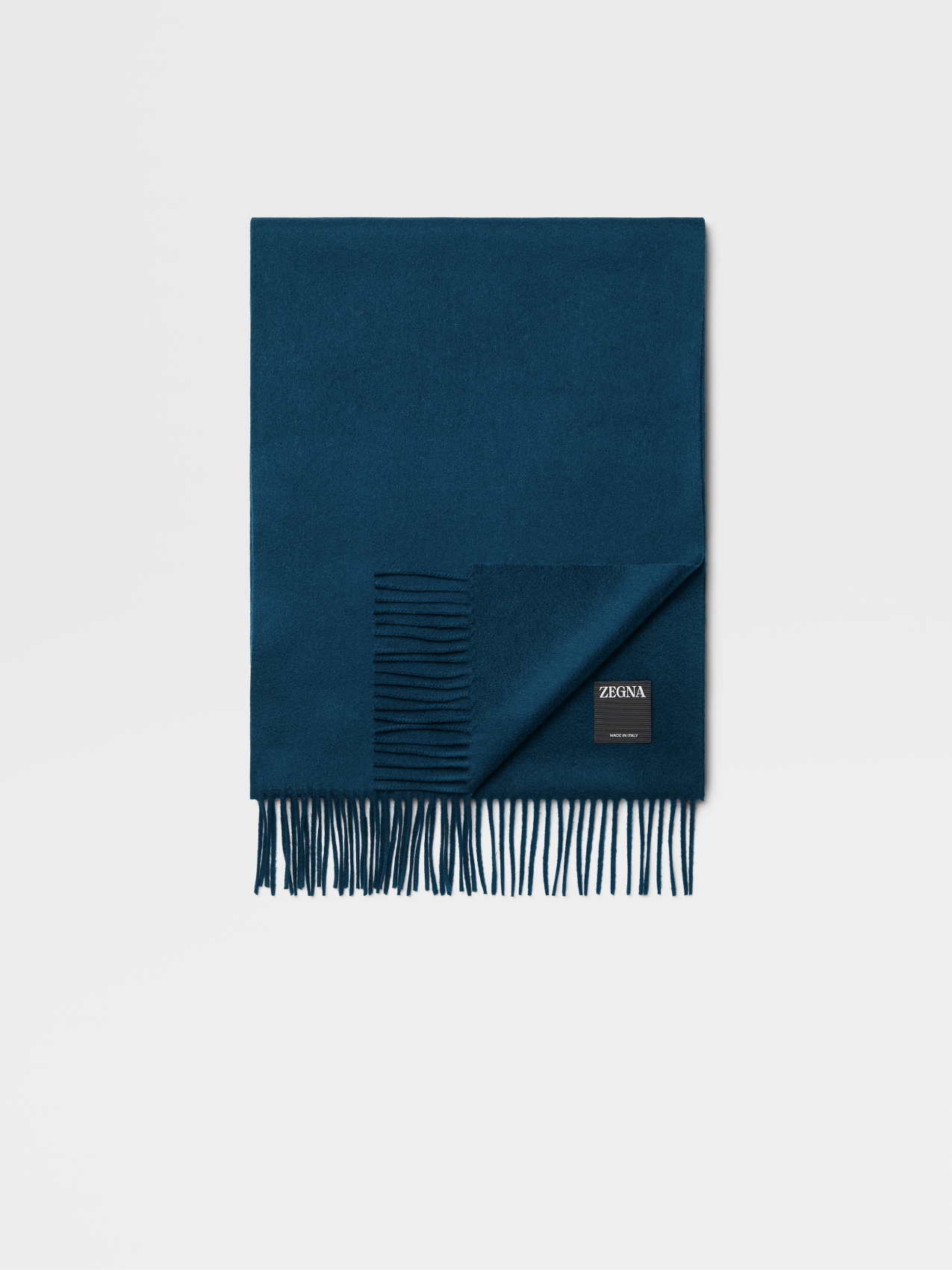 Blue Pure Cashmere Scarf